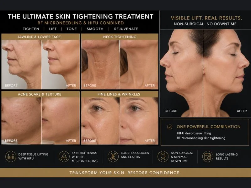 Results of combined treatment for the ultimate skin tightening treatment Bicester